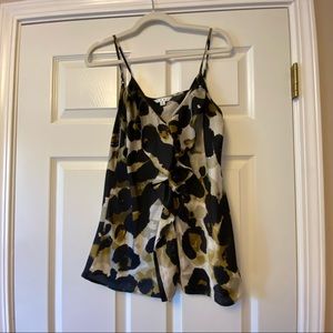 CAbi camisole blouse with ruffle front, size medium